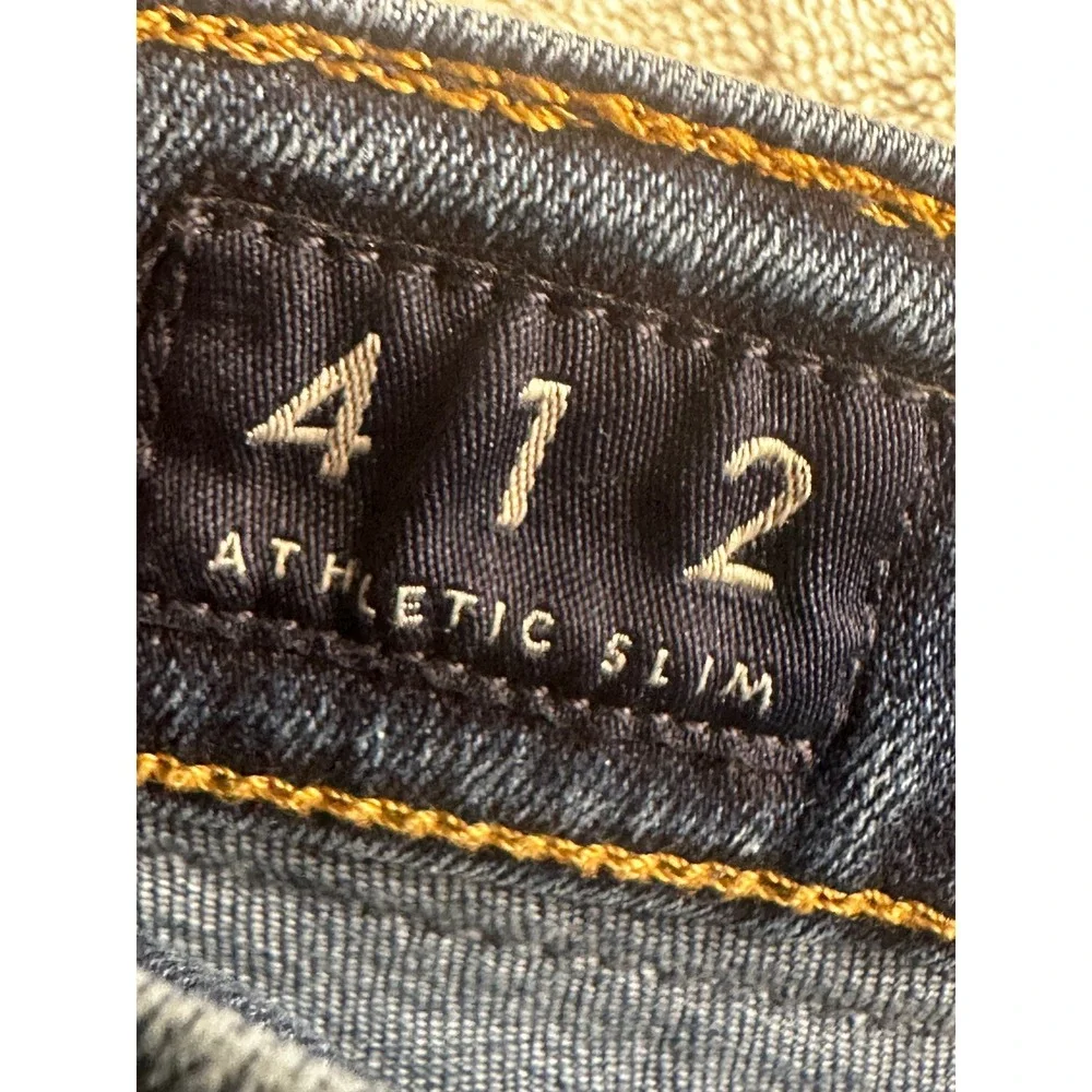 Lucky Brand 412 Athletic Slim Jeans Mens 32x32 Blue Stark Wash Denim